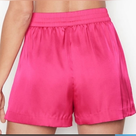 Pink Satin Shorts Size Medium Victoria Secret Plus Blazer Size S Fits M - Picture 2 of 10